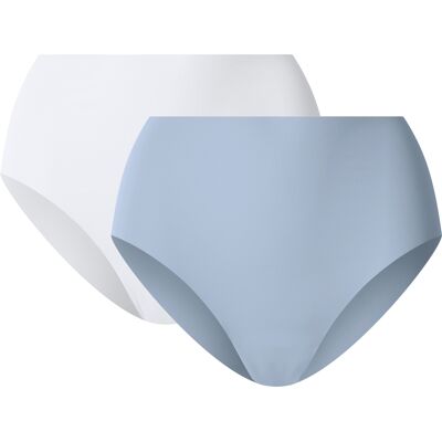 ESMARA Set van 2 corrigerende dames onderbroeken - seamless (Blauw/wit, S (36/38)) ESMARA Set van 2 corrigerende dames onderbroeken - seamless (Blauw/wit, S (36/38))