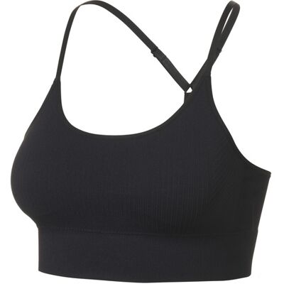 CRIVIT Geribde dames sport-bh - light level (Zwart, S (36/38)) CRIVIT Geribde dames sport-bh - light level (Zwart, S (36/38))