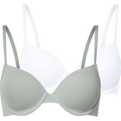 esmara 2 dames BH's (Mint/wit, 85C) esmara 2 dames BH's (Mint/wit, 85C)