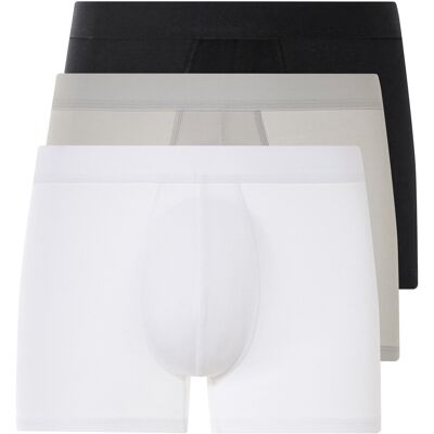 LIVERGY 3 heren boxers (Zwart/Lichtgrijs/Wit, L) LIVERGY 3 heren boxers (Zwart/Lichtgrijs/Wit, L)
