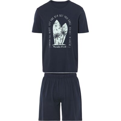 LIVERGY Heren shortama (Marineblauw, XL) LIVERGY Heren shortama (Marineblauw, XL)