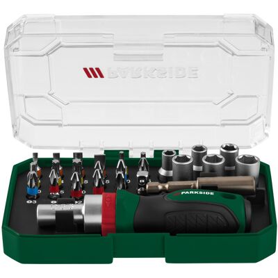 PARKSIDE Ratel-bitset, bitset of bit- en dopsleutelset (Bit- en dopsleutelset 6,3 mm) PARKSIDE Ratel-bitset, bitset of bit- en dopsleutelset (Bit- en dopsleutelset 6,3 mm)