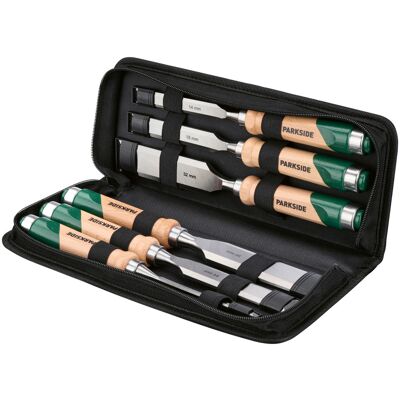 PARKSIDE Beitelset, 6-delig, met beukenhouten handgreep PARKSIDE Beitelset, 6-delig, met beukenhouten handgreep