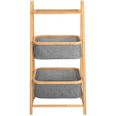 LIVARNO Badkamerkast (Rek 2 manden + bamboe plank) LIVARNO Badkamerkast (Rek 2 manden + bamboe plank)