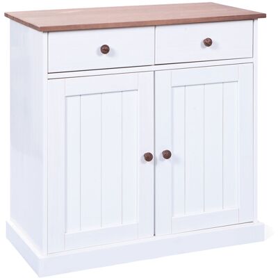 Inter Link Dressoir Westerland (Met 2 lades en 2 draaideuren, Wit, bruin) Inter Link Dressoir Westerland (Met 2 lades en 2 draaideuren, Wit, bruin)