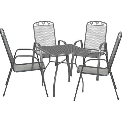 GREEMOTION Tuinset Toulouse (Tafel + 4 stapelstoelen, 70 x 74 x 70 cm) GREEMOTION Tuinset Toulouse (Tafel + 4 stapelstoelen, 70 x 74 x 70 cm)