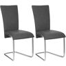 Homexperts 2 stoelen Mulan (stoel, Antraciet)