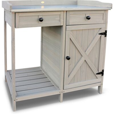 HABAU Oppottafel, 98 x 48 x 95 cm, grijs HABAU Oppottafel, 98 x 48 x 95 cm, grijs