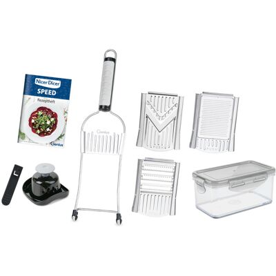 Nicer Dicer Speed Set 9-delig, grijs-zwart Nicer Dicer Speed Set 9-delig, grijs-zwart