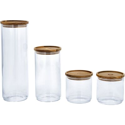 SILVERCREST Glazen voorraadpotten, 4 stuks SILVERCREST Glazen voorraadpotten, 4 stuks