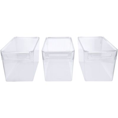 SILVERCREST Koelkastorganizers met deksel - 3 bakjes - 4,8 L SILVERCREST Koelkastorganizers met deksel - 3 bakjes - 4,8 L