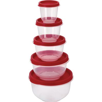 SILVERCREST Vershouddozenset 5-delig (Rond, Rood) SILVERCREST Vershouddozenset 5-delig (Rond, Rood)