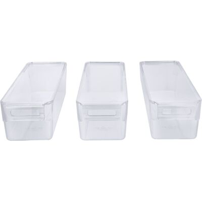 SILVERCREST Koelkastorganizers met deksel - 3 bakjes - 1,8 L SILVERCREST Koelkastorganizers met deksel - 3 bakjes - 1,8 L