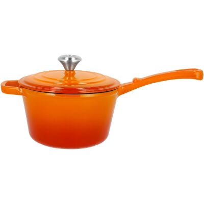 SILVERCREST Gietijzeren steelpan, Ø18 cm (oranje) SILVERCREST Gietijzeren steelpan, Ø18 cm (oranje)