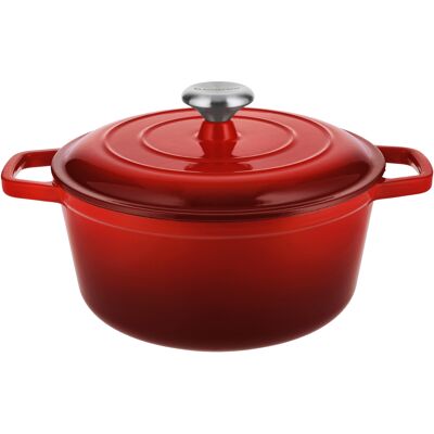 SILVERCREST Gietijzeren pan, Ø26 cm (Rood) SILVERCREST Gietijzeren pan, Ø26 cm (Rood)
