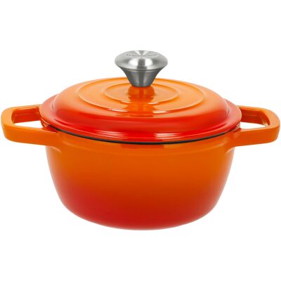 SILVERCREST Gietijzeren pan, Ø16 cm (Oranje) SILVERCREST Gietijzeren pan, Ø16 cm (Oranje)