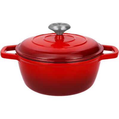 SILVERCREST Gietijzeren pan, Ø21 cm (Rood) SILVERCREST Gietijzeren pan, Ø21 cm (Rood)