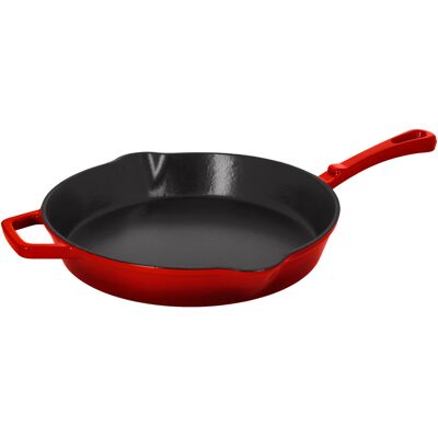 SILVERCREST Gietijzeren pan, Ø30 cm (Rood) SILVERCREST Gietijzeren pan, Ø30 cm (Rood)
