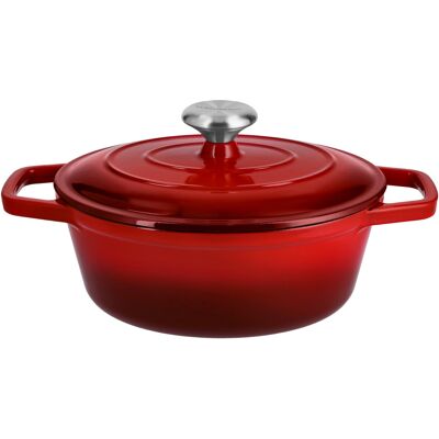 SILVERCREST Gietijzeren braadpan, Ø24 cm (Rood) SILVERCREST Gietijzeren braadpan, Ø24 cm (Rood)