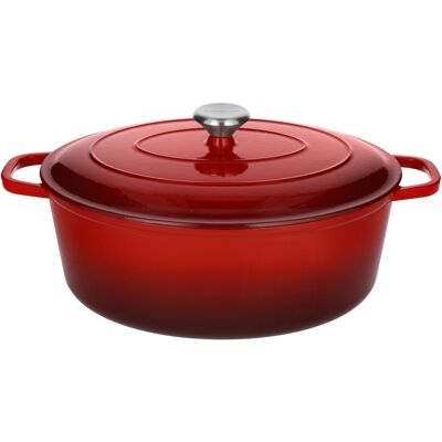 SILVERCREST Premium gietijzeren braadpan, ca. 7,1 l. (Rood) SILVERCREST Premium gietijzeren braadpan, ca. 7,1 l. (Rood)