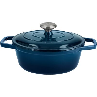 SILVERCREST Gietijzeren braadpan, Ø24 cm (Blauw) SILVERCREST Gietijzeren braadpan, Ø24 cm (Blauw)