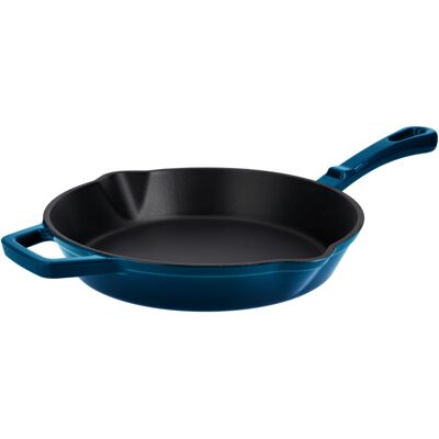 SILVERCREST Gietijzeren grillpan of koekenpan (Rond, Blauw) SILVERCREST Gietijzeren grillpan of koekenpan (Rond, Blauw)