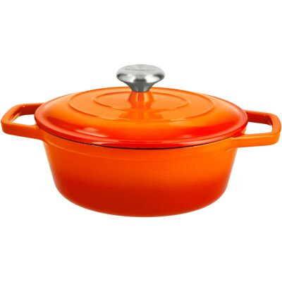 SILVERCREST Gietijzeren braadpan, Ø24 cm (Oranje) SILVERCREST Gietijzeren braadpan, Ø24 cm (Oranje)