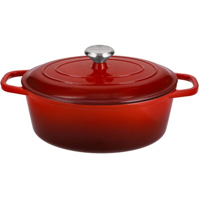 SILVERCREST Gietijzeren braadpan, Ø29 cm (Rood) SILVERCREST Gietijzeren braadpan, Ø29 cm (Rood)