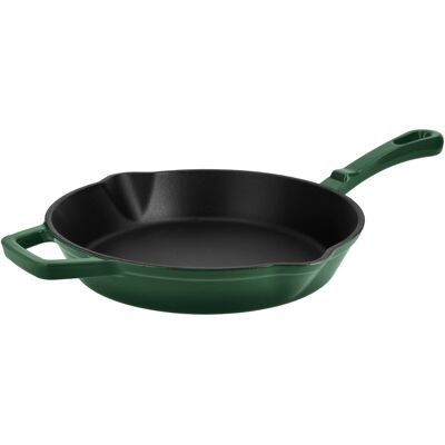 SILVERCREST Gietijzeren grillpan of koekenpan (Rond, Groen) SILVERCREST Gietijzeren grillpan of koekenpan (Rond, Groen)