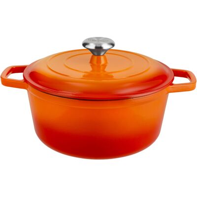 SILVERCREST Gietijzeren pan, Ø26 cm (Oranje) SILVERCREST Gietijzeren pan, Ø26 cm (Oranje)