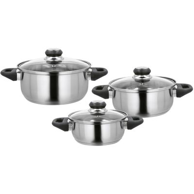 SILVERCREST RVS pannenset, 6-delig SILVERCREST RVS pannenset, 6-delig