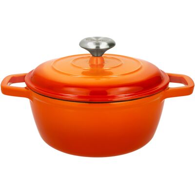 SILVERCREST Gietijzeren pan, Ø21 cm (Oranje) SILVERCREST Gietijzeren pan, Ø21 cm (Oranje)
