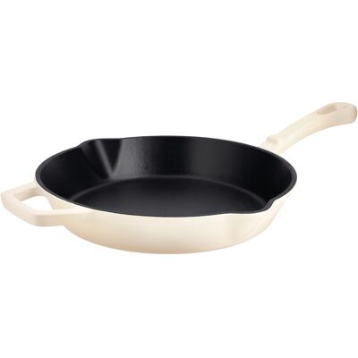 SILVERCREST Gietijzeren grillpan of koekenpan (Rond, Crème) SILVERCREST Gietijzeren grillpan of koekenpan (Rond, Crème)
