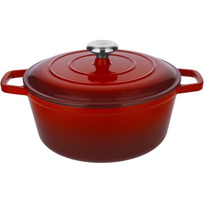 SILVERCREST Gietijzeren pan, Ø27 cm (Rood) SILVERCREST Gietijzeren pan, Ø27 cm (Rood)