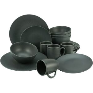 CreaTable Soft Touch Black - 16-delig Servies voor 4 - Modern mat ontwerp CreaTable Soft Touch Black - 16-delig Servies voor 4 - Modern mat ontwerp