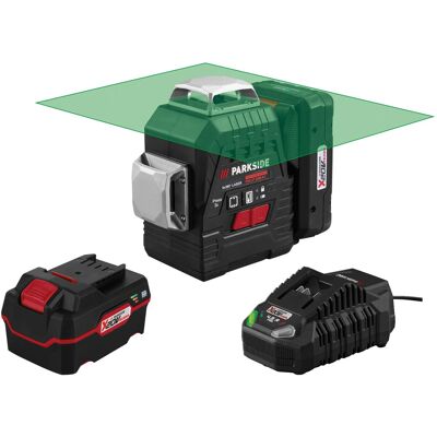PARKSIDE Accu-kruislijnlaser 20 V, met accu 4 Ah en snellader 4,5 A PARKSIDE Accu-kruislijnlaser 20 V, met accu 4 Ah en snellader 4,5 A