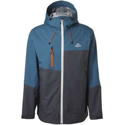 CRIVIT Heren sportjack, waterdicht (Blauw/grijs, M) CRIVIT Heren sportjack, waterdicht (Blauw/grijs, M)
