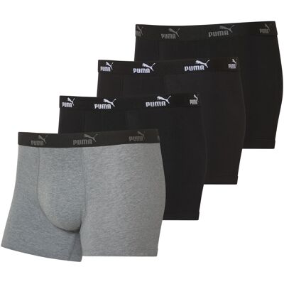 PUMA 4 heren boxers (Zwart/grijs, M) PUMA 4 heren boxers (Zwart/grijs, M)
