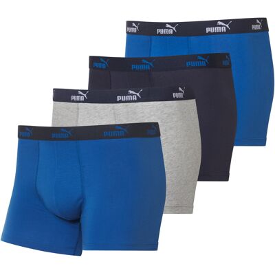 PUMA 4 heren boxers (Blauw/grijs, L) PUMA 4 heren boxers (Blauw/grijs, L)