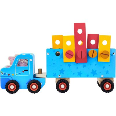 Lidl Houten vrachtwagen met aanhanger (Houten gereedschap vrachtwagen) Lidl Houten vrachtwagen met aanhanger (Houten gereedschap vrachtwagen)