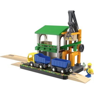 lupilu Houten treinset uitbreiding (Laadstation) lupilu Houten treinset uitbreiding (Laadstation)