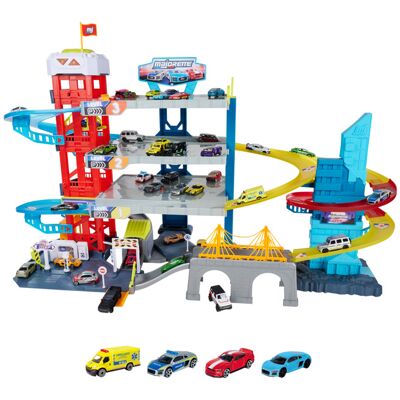 MAJORETTE Speelgoed garage, incl. 4 voertuigen MAJORETTE Speelgoed garage, incl. 4 voertuigen