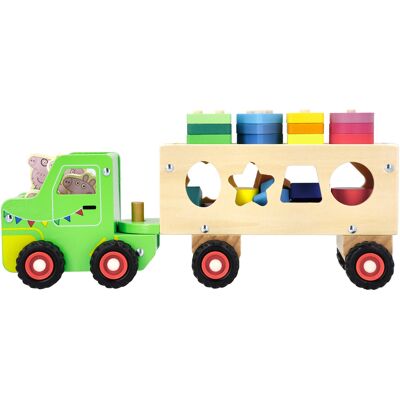Lidl Houten vrachtwagen met aanhanger (Houten vorm vrachtwagen) Lidl Houten vrachtwagen met aanhanger (Houten vorm vrachtwagen)