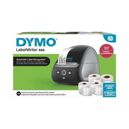 Dymo Labelprinter LabelWriter 550 + 4 rollen labels