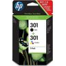 HP Inktcartridge 301 (N9J72AE) Zwart + 3 kleuren Multipack