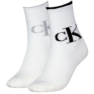 Calvin Klein Sokken - 2-pack - Eén maat - Dames - Wit/zwart - OneSize - Calvin Klein Panty's