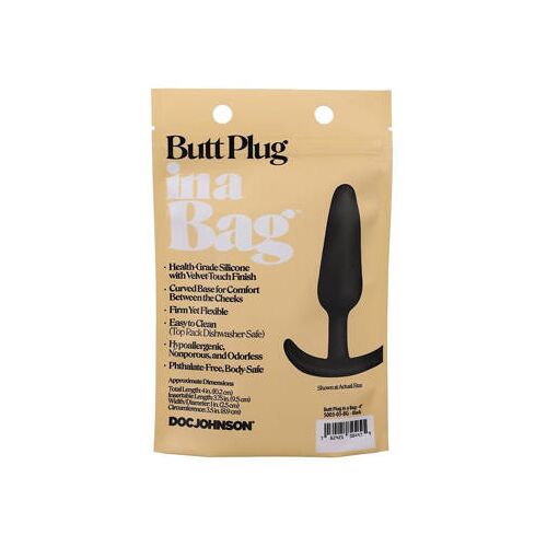 Doc Johnson buttplug - 10 cm - zwart 000