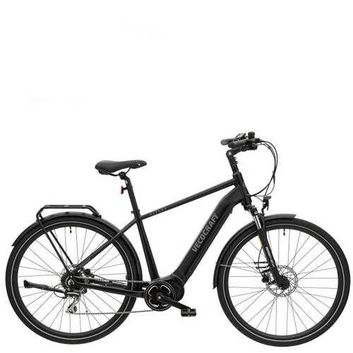 VecoCraft Atlas elektrische herenfiets, middenmotor, 8 sp, zwart, L, 13 Ah 000 Heren