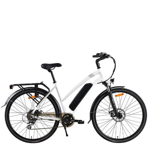 VecoCraft Athena elektrische damesfiets, trekking, 8 sp, wit, 13 Ah 000 Dames