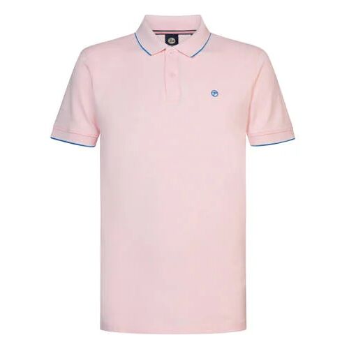 Petrol Industries regular fit polo Aquavibe met contrastbies pastel pink 3XL Heren